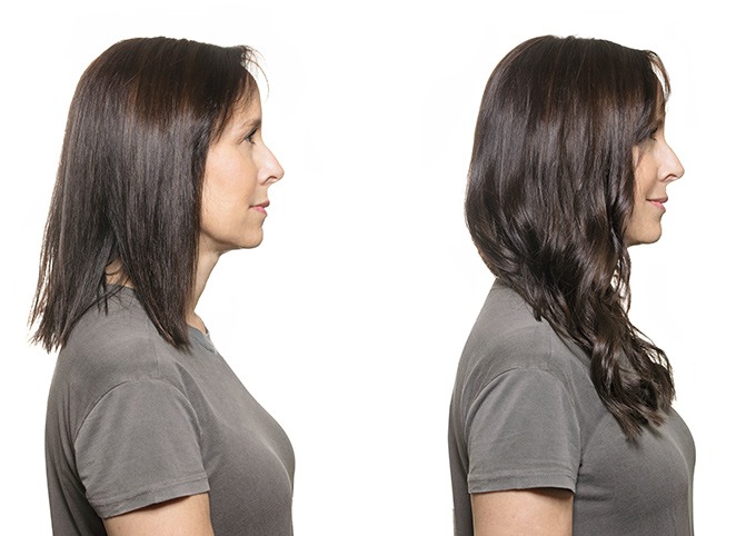 Side view of the Easihair Pro Hair Extensions in Chocolate Mocha