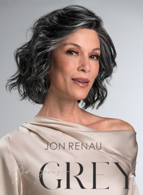 Lady with hair loss wearing a wig from the Jon Renau Nouveau wig collection